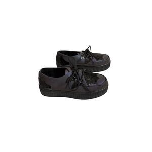 Strange Cvlt Krypt Creepers purple reflective spiderweb goth women’s sneakers